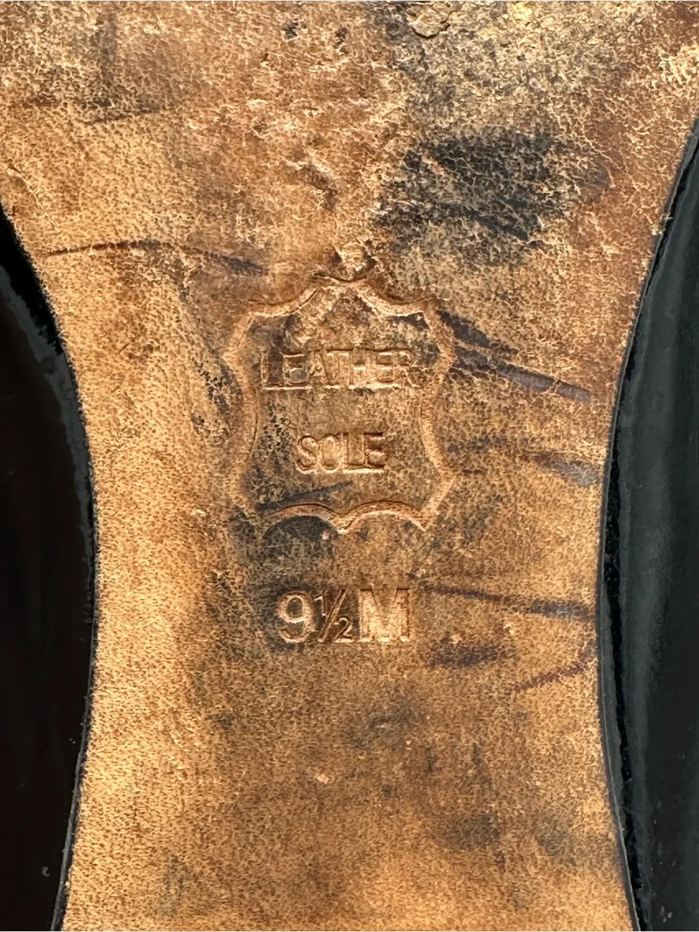 Tory Burch Black Patent Leather Logo Flats with Gold Emblem